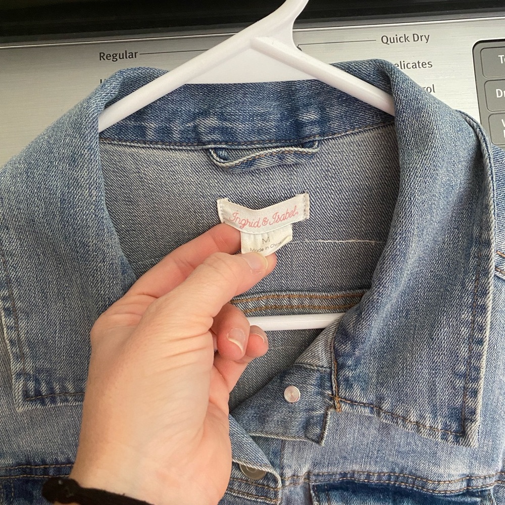 Long Sleeve Maternity Denim Jacket - Isabel Maternity by Ingrid & Isabel - Picture 11 of 11